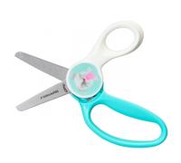 Fiskars Ciseaux pour Enfants avec image de Chiot, A partir de 6 ans, Longueur : 13 cm, Pour droitiers et gauchers, Lame en métal/Manches en plastique, Bleu/Blanc, Magic Morph, 1064076