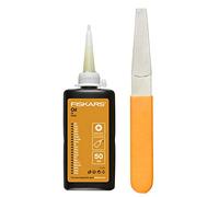Fiskars – Kit d'entretien pour outils de coupe 1001640, lime diamant, flacon d’huile, guide – Orange