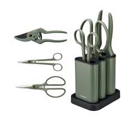 Fiskars Set de soins aux plantes 1075317 – Kit 3 pièces avec sécateur, cisailles et support