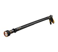 Fiskars Lance d'Arrosage à 3 Jets, Tête de buse pivotante SoftGrip, contrôle du débit avec Gâchette à l'avant, Taille universelle, longueur : 74 cm, 442 g, noir/orange, 1065488