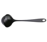 Fiskars Louche à Soupe avec Bord anti-gouttes, Essential, plastique, longueur : 28 cm, volume : 100 ml, pour Droitiers et Gauchers, noir, 1065594