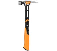 Fiskars Marteau de coffreur IsoCore M, Pour clouer, 34 cm, 0,82 kg, Noir/Orange, 1020213
