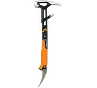 Fiskars Marteau multifonction IsoCore M – pour démolition, 46,2 cm, 1,38 kg, Noir/Orange