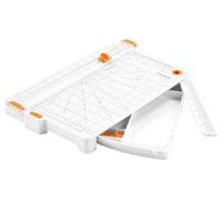 Fiskars, Massicot avec Tiroir de Rangement, SureCut, Format A4 Vertical, Format A3 Horizontal, Ligne de Coupe, 3 Lames de Coupe TripleTrack Incl., 1077981