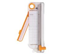 Fiskars Massicot Bypass multi-matériaux en rouleau, 30 cm / A4, Massicot pour matériaux épais comme le vinyle, le cuir, l'aggloméré et le carton, plastique/aluminium, blanc/orange, 1068570
