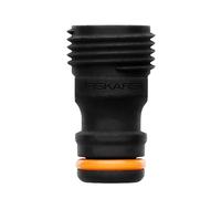 Fiskars Nez de Robinet, pour Robinets, Filetage mâle, Ø 21 mm (G 1/2") | Taille universelle, 10 g, Noir/Orange, 1027060