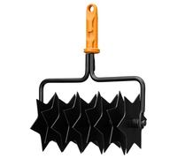 Fiskars OneClick Aérateur de Pelouse, Embout pour l'Aération du Sol, Changement Facile en Un Clic, Lames en Acier Trempé, Noir/Orange, 1080688