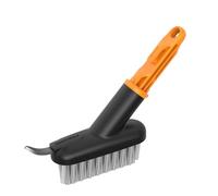 Fiskars Brosse pour dalles OneClick – Embout 2-en-1 (lame acier + brosse) Noir/Orange