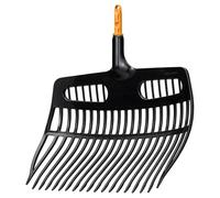 Fiskars Pelle-râteau OneClick – Changement en un clic, ratisser/soulever/tamiser Noir/Orange