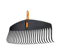 Fiskars Râteau à feuilles OneClick L – Balai éventail 51 cm, changement en un clic, Noir/Orange