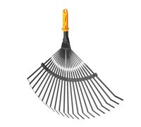 Fiskars OneClick Râteau (métal), Accessoire Râteau Métallique Robuste pour Éliminer la Mousse du Gazon, Changement sans Effort en Un Seul Clic, Largeur : 42 cm, Noir/Orange, 1080675