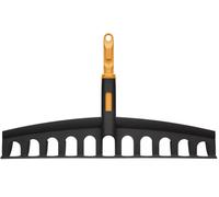 Fiskars Râteau OneClick universel – dents courbées, changement en un clic, Noir/Orange