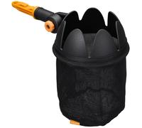 Fiskars Récolteur de fruits OneClick 30,2 cm 1080692 — embout avec filet souple, noir/orange