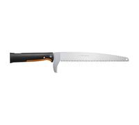 Fiskars OneClick Scie de Jardin, Lame Dentée Droite pour Scier les Branches et les Troncs, Changement Facile en Un Clic, Peut Également être Utilisée Comme Scie à Main, Noir/Orange, 1080691