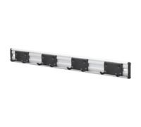 Fiskars Support mural OneClick pour outils – 5 crochets doubles mobiles, métal noir/argent