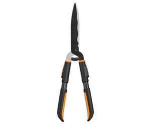 Fiskars OneClick Taille-haie, Cisaille pour Tailler et Façonner les Haies, Poignée S ou Poignée en bois FSC (vendues sép.), Lames Ondulées en Acier, Noir/Orange, 1082706