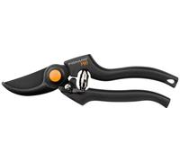 Fiskars Sécateur à lames franches, Diamètre de coupe: 2,6 cm, Lames en Acier avec revêtement antiadhésif, Longueur: 22,5 cm, Noir/Orange, Pro, P90, 1001530