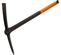 Fiskars Pioche forgée de jardin à douille ovale, Longueur: 90 cm, Poids: 2,95 kg, Tête en acier au carbone forgée/Manche résistant en fibre de verre, Noir/Orange, 200, 1001733