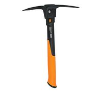Fiskars Pioche terrassier IsoCore S, Pour le travail sur sols durs et caillouteux, Longueur : 36 cm, Poids : 3,4 kg, Noir/Orange, 1062937