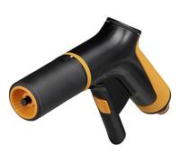Fiskars Pistolet pulvérisateur 1065484 – 2 jets, débit réglable, gâchette avant, noir/orange