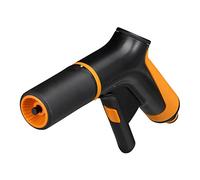 Fiskars Pistolet pulvérisateur 1065484 – 2 jets, débit réglable, gâchette avant, noir/orange