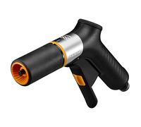 Fiskars Pistolet pulvérisateur, FiberComp, 2 Jets, Débit réglable en continu, Verrouillage marche/arrêt, Filtre à eau amovible, FiberComp/métal, Taille universelle, Noir/Orange, 1067193