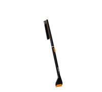 Fiskars Plus Brosse et Grattoir Télescopique pour Voiture, 2 Zones de Brossage, Grattoir avec Bord Dur et Bord Souple, 85-113 cm, Pièces Interchangeables, 1078493, Noir, Orange