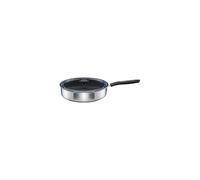 Fiskars Sauteuse avec Couvercle, Ø 26 cm, Poêle Anti-adhésive, Convient pour toutes les Cuisinières, Inox recyclé, Functional Form, Noir, 1072314