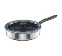 Fiskars Poêle sauteuse Functional Form, 26 cm avec couvercle, Noir/Argent