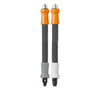 Fiskars Poseur d'œillets x2, Ø 0.3 cm et Ø 0.15 cm, À ressort, Gris/Orange/Blanc, 1004714