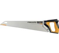 Fiskars Scie égoïne Pro PowerTooth 50 cm, 9 TPI pour Bois, Stratifiés et PVC - Noir/Orange 1062919