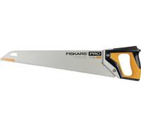 Fiskars Scie égoïne Pro PowerTooth 50 cm, 9 TPI pour Bois, Stratifiés et PVC - Noir/Orange 1062919