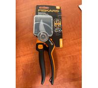 Fiskars Sécateur Bypass X-Series DualAction P981 - 2-en-1, poignée ergonomique, Noir/Orange