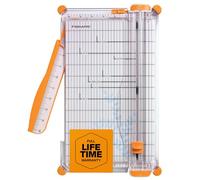Fiskars Precision Paper Trimmer, Easy, Safe and Accurate for Crafts, Gifts, Cards, Photos, Always Cuts Straight, Swing-Out Arm Extends Measurements, Lightweight and Portable Sharp Paper Cutter