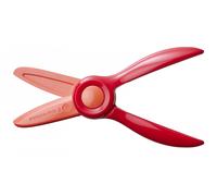 Fiskars Ciseaux pour Enfants, A partir de 2 ans, Pour apprendre à couper, Longueur : 13 cm, Lames et poignées en plastique, Rouge, Starter, 1064065