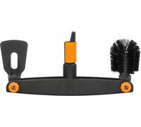 Fiskars QuikFit Dachrinnenreiniger, Dachrinnen Reiniger, Gartenreiniger, Gartenzubehör, Kunststoff, Schwarz / Orange, 31 cm, 1001414