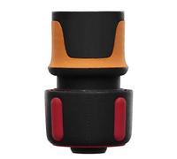 Fiskars Raccord de Tuyau, Points de contact SoftGrip, Taille universelle, Ø 1,9 cm (3/4''), 40 g, noir/orange/rouge, 1027074