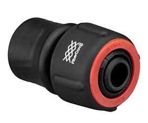 Fiskars Raccord de Tuyau, Taille universelle, Ø 19 mm (3/4"), FiberComp | 40 g, Noir/Rouge, FLOW, 1054787