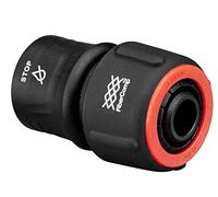 Fiskars Raccord de Tuyau, Taille universelle, Ø 19 mm (3/4"), FiberComp, 40 g, Noir/Rouge, STOP, 1054790