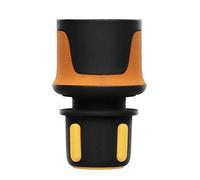 Fiskars Raccord de Tuyau, Taille universelle, Ø 9 mm (3/8"), Points de contact SoftGrip, 30 g, noir/orange/jaune, FLOW, 1027071