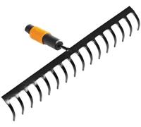 Fiskars Râteau QuikFit 16 dents, tête 40 cm, acier au carbone, noir/orange