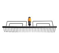 Fiskars Râteau à feuilles QuikFit 57 cm – Tête en acier au carbone, 35 dents