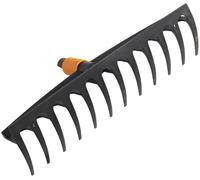 Fiskars Râteau universel à 12 dents, Tête d'outil QuikFit, Largeur: 41 cm, Plastique renforcé de fibre de verre, Noir/Orange, QuikFit, 1000643