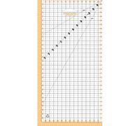 Fiskars Règle à Patchwork, 15 x 30 cm, Surlargeur de Couture de 1 cm, Lignes de quadrillage d'un demi-centimètre interrompues, Lignes d'angle, plastique PET, 1066361