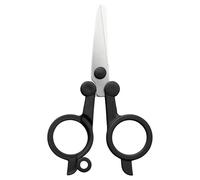 Fiskars ReNew Ciseaux de voyage pliables, Longueur : 11 cm, Inox recyclé/plastique recyclé, Functional Form, Noir, 1075352