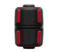 Fiskars Réparateur de Tuyau, avec Points de contact SoftGrip et Système de Code Couleur, Taille universelle, Ø 1,9 cm (3/4''), 80 g, Noir/Rouge, 1027066