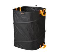Fiskars Sac à végétaux pop-up avec poignées, Peu encombrant et pliable, Capacité : 175 l, Hauteur : 70 cm, Largeur : 50 cm, Noir/Orange, Ergo, 1028372