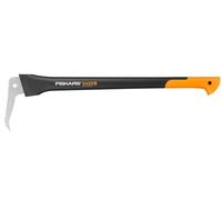 Fiskars Sapie à long manche, Longueur: 78 cm, Lame en acier trempé/Manche résistant en fibre de verre, Étui de rangement et de transport inclus, Noir/Orange, WoodXpert, XA22, 1003623