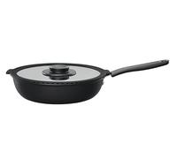 Fiskars Sauteuse avec Couvercle, 1026575, Tout Feux dont Induction, Aluminium, Functional Form, Noir, Ø 26 cm