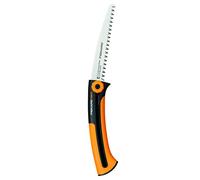 Scie à élaguer pour bois vert, Lame rétractable, Grandes dents, Coupe tirante, Longueur de lame: 16 cm, Lame en acier inoxydable, Noir/Orange, Xtract, SW73, 1000613 - Fiskars